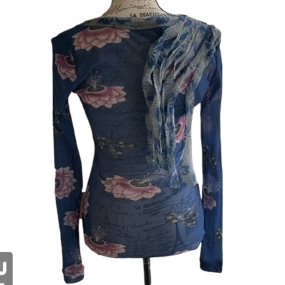 PianuraStudio Ruffle Sash Floral Top - Picture 2 of 5